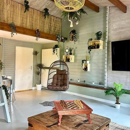 Jungle Style Lodge With Jacuzzi ,Sauna And Garden Near Amsterdam Vijfhuizen Dış mekan fotoğraf